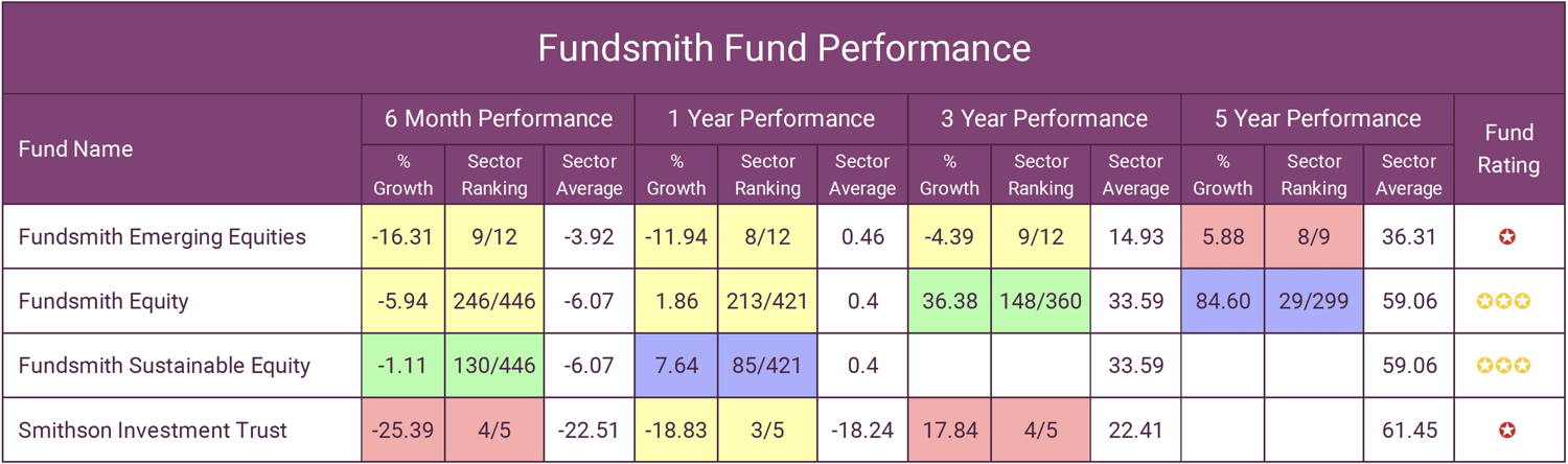 Fundsmith Performance Figures 
