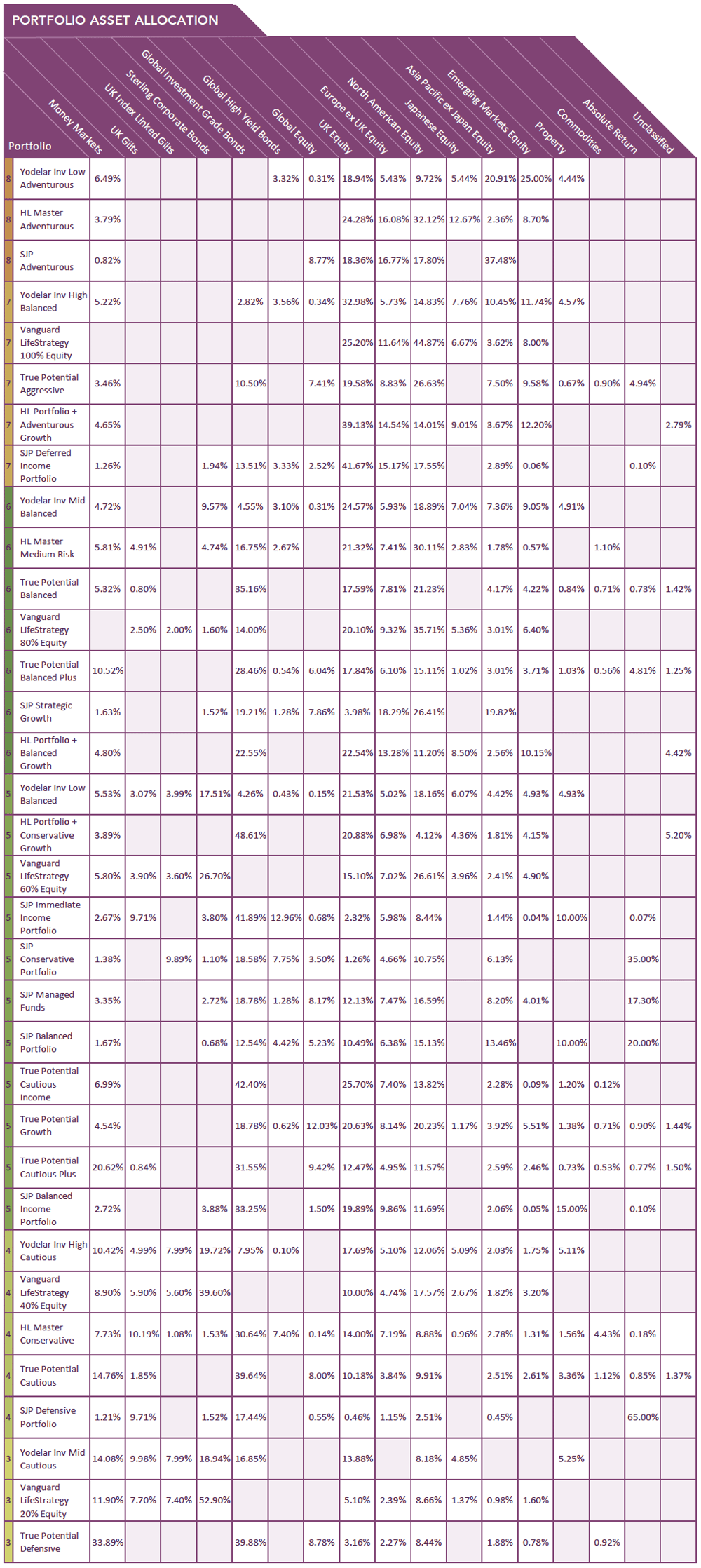 Asset Allocation Investment Portfolios